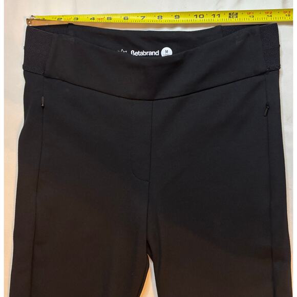 BETABRAND Dress Yoga Pant Straight Leg Medium Tall Length Black - Picture 2 of 5